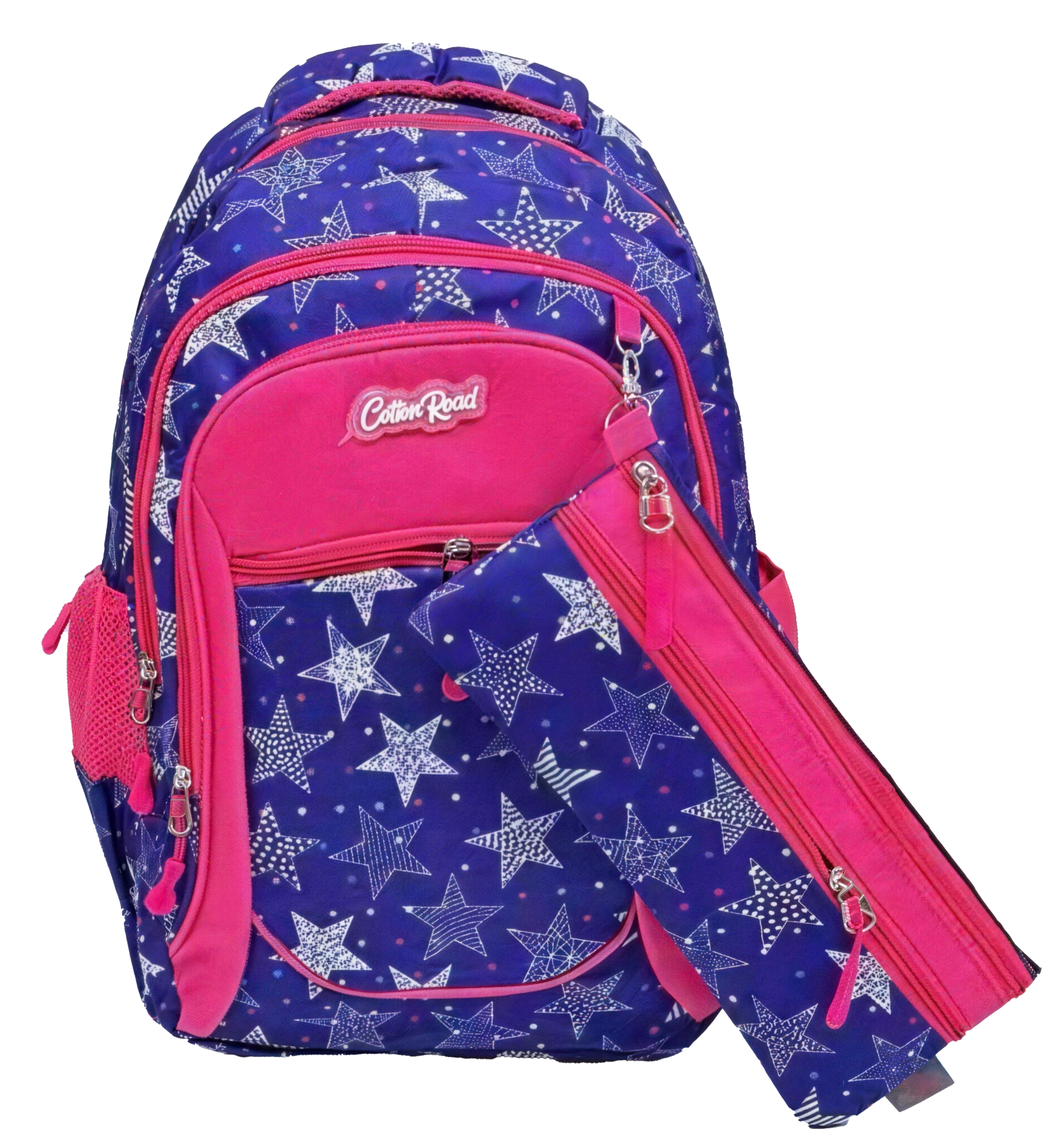G3072#3_1 G3072--Kids 4-Compartment Cartoon Backpack Set with Pencil Case - Image 1